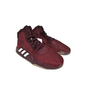 Adidas Men's Pro Bounce Mid 19 Kristaps Basketball Shoe Maroon White Size 16M